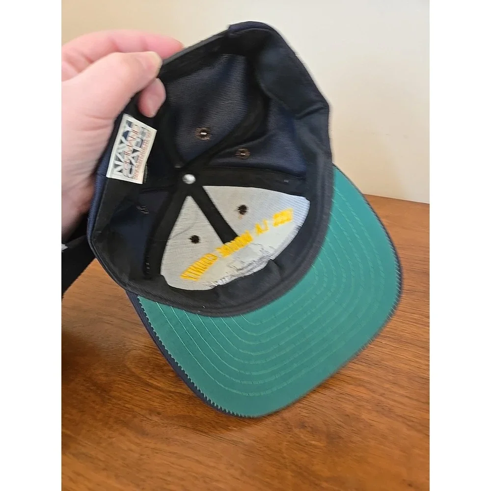 Vintage Navy Command Caps USS LA MOURE County Ship Hat Blue Snapback USA Made